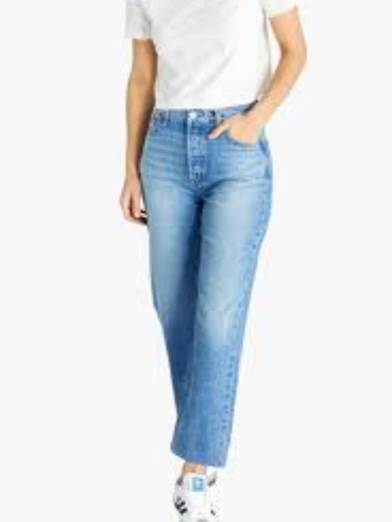 0151-NWT ETICA HIGH WAIST STRAIGHT LEG ANKLE RAW HEM JEANS - Picture 5 of 5